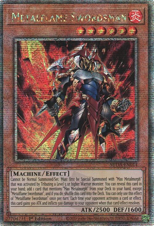 Metalflame Swordsman (Quarter Century Secret Rare) [SUDA-EN014] Quarter Century Secret Rare | Black Swamp Games