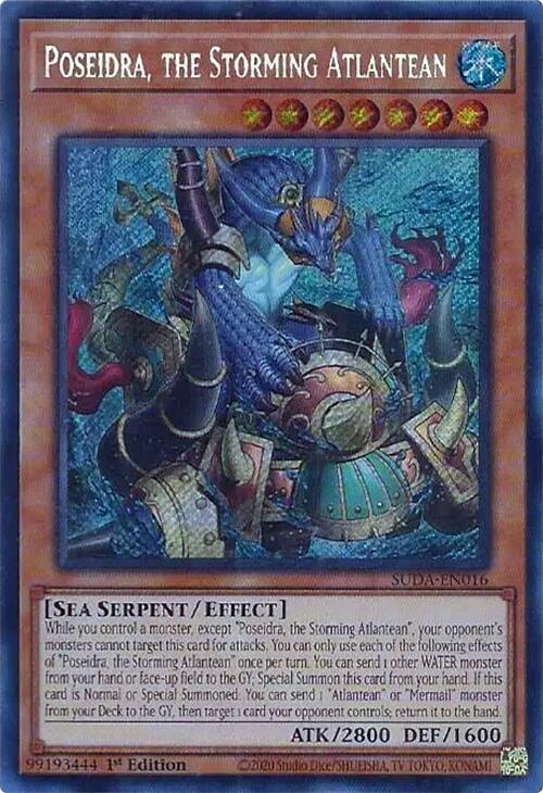 Poseidra, the Storming Atlantean [SUDA-EN016] Secret Rare | Black Swamp Games