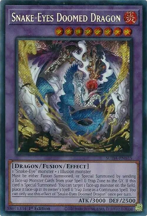 Snake-Eyes Doomed Dragon [SUDA-EN035] Secret Rare | Black Swamp Games