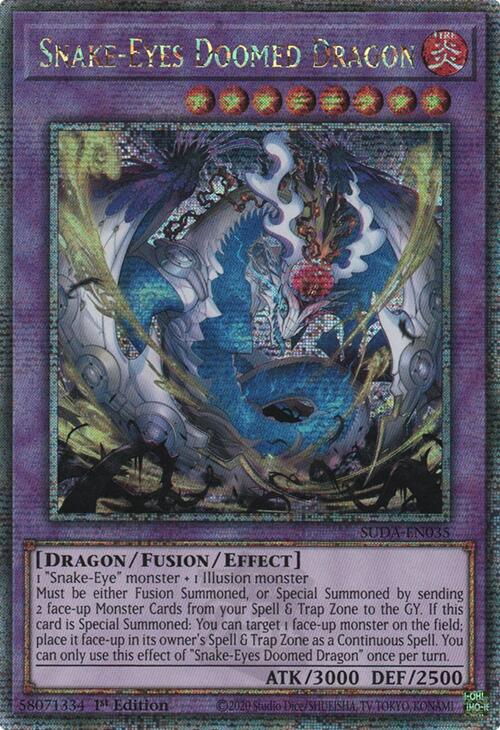 Snake-Eyes Doomed Dragon (Quarter Century Secret Rare) [SUDA-EN035] Quarter Century Secret Rare | Black Swamp Games