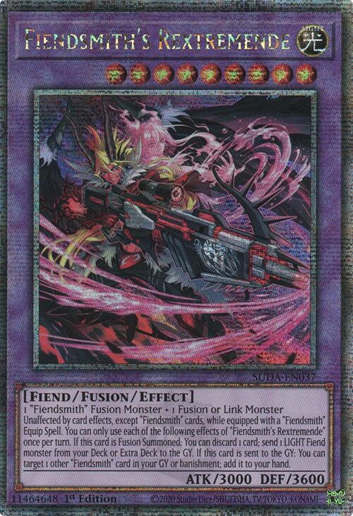 Fiendsmith's Rextremende (Quarter Century Secret Rare) [SUDA-EN037] Quarter Century Secret Rare | Black Swamp Games