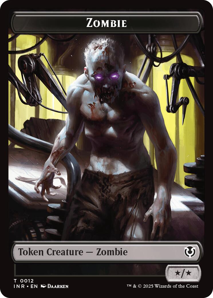 Zombie (0011) // Zombie (0012) Double-Sided Token [Innistrad Remastered Tokens] | Black Swamp Games