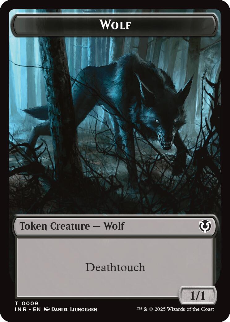 Wolf (0009) // Wolf (0018) Double-Sided Token [Innistrad Remastered Tokens] | Black Swamp Games