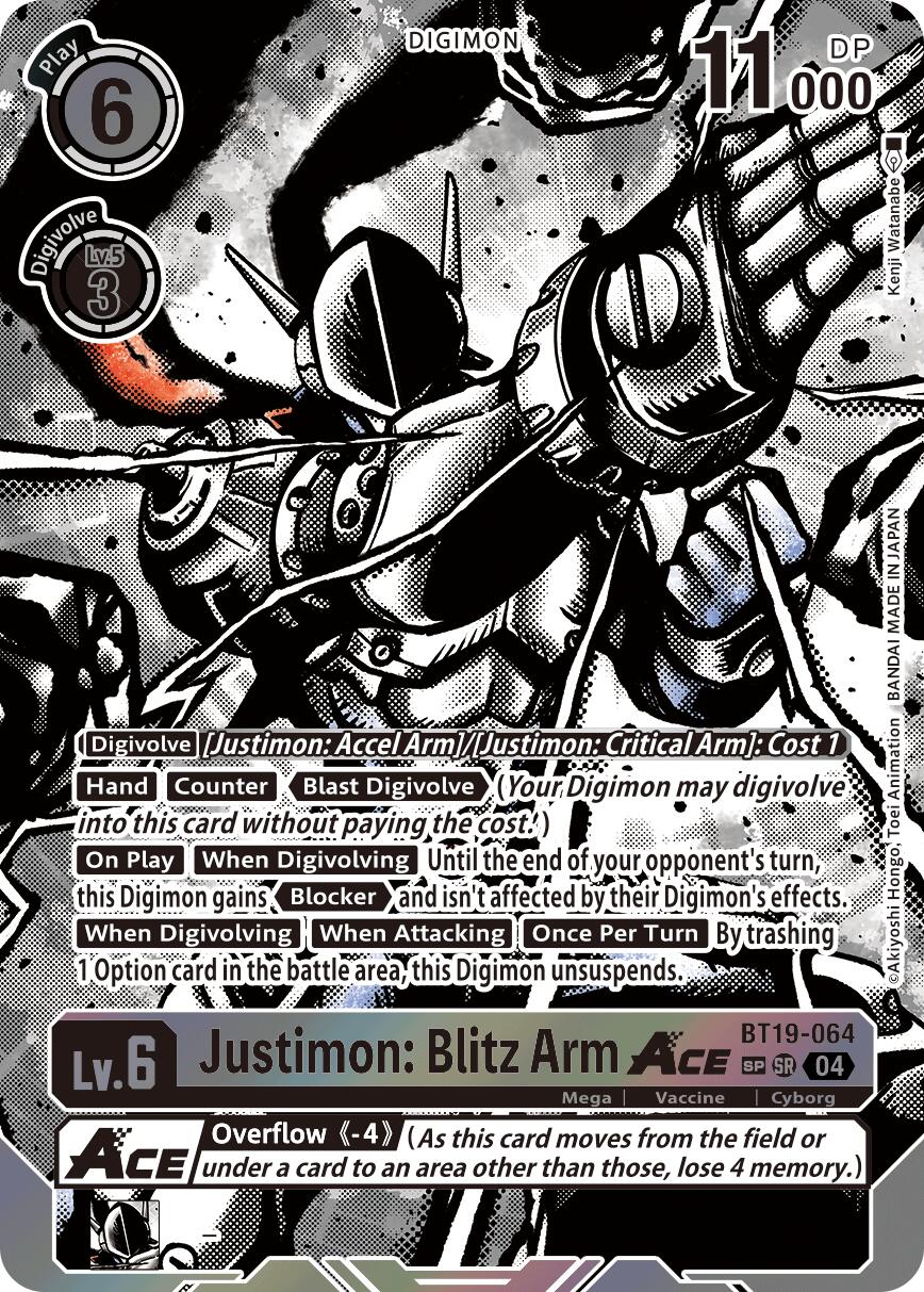 Justimon: Blitz Arm ACE [BT19-064] (Textured) [Release Special Booster Ver.2.5] | Black Swamp Games