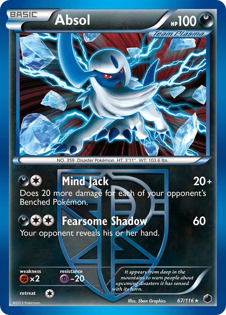 Absol (67/116) [Black & White: Plasma Freeze] | Black Swamp Games