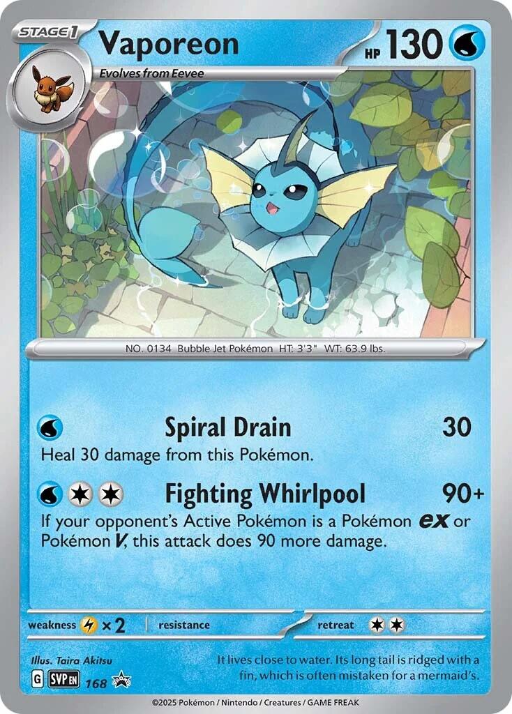 Vaporeon (SVP168) [Scarlet & Violet: Black Star Promos] | Black Swamp Games
