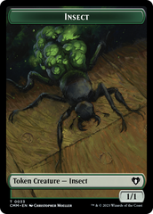 Spirit (0010) // Insect Double-Sided Token [Commander Masters Tokens] | Black Swamp Games