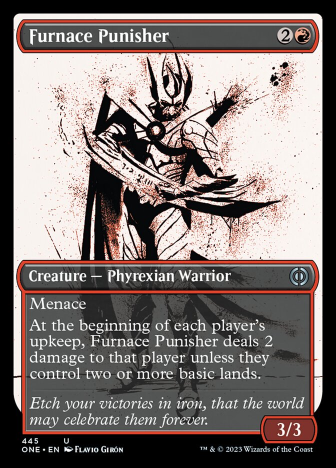 Furnace Punisher (Showcase Ichor Step-and-Compleat Foil) [Phyrexia: All Will Be One] | Black Swamp Games