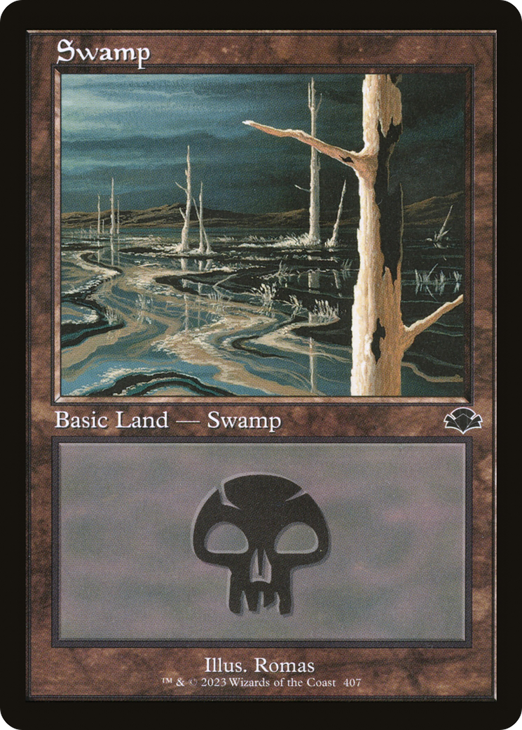 Swamp (407) (Retro) [Dominaria Remastered] | Black Swamp Games