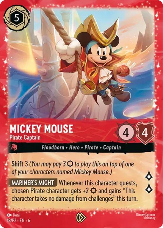 Mickey Mouse - Pirate Captain (18) [Promo Cards] | Black Swamp Games