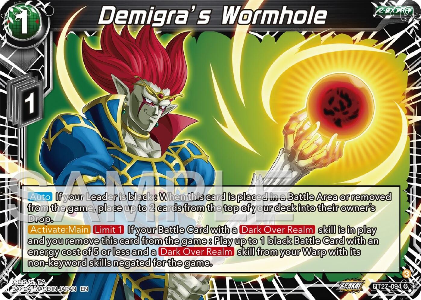 Demigra's Wormhole (BT27-094) [History of Z] | Black Swamp Games