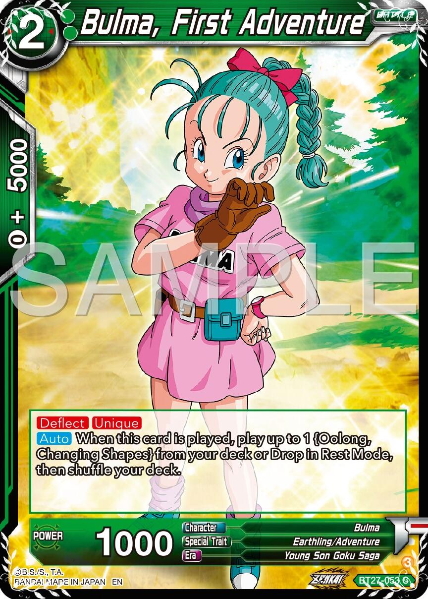 Bulma, First Adventure (BT27-053) [History of Z] | Black Swamp Games