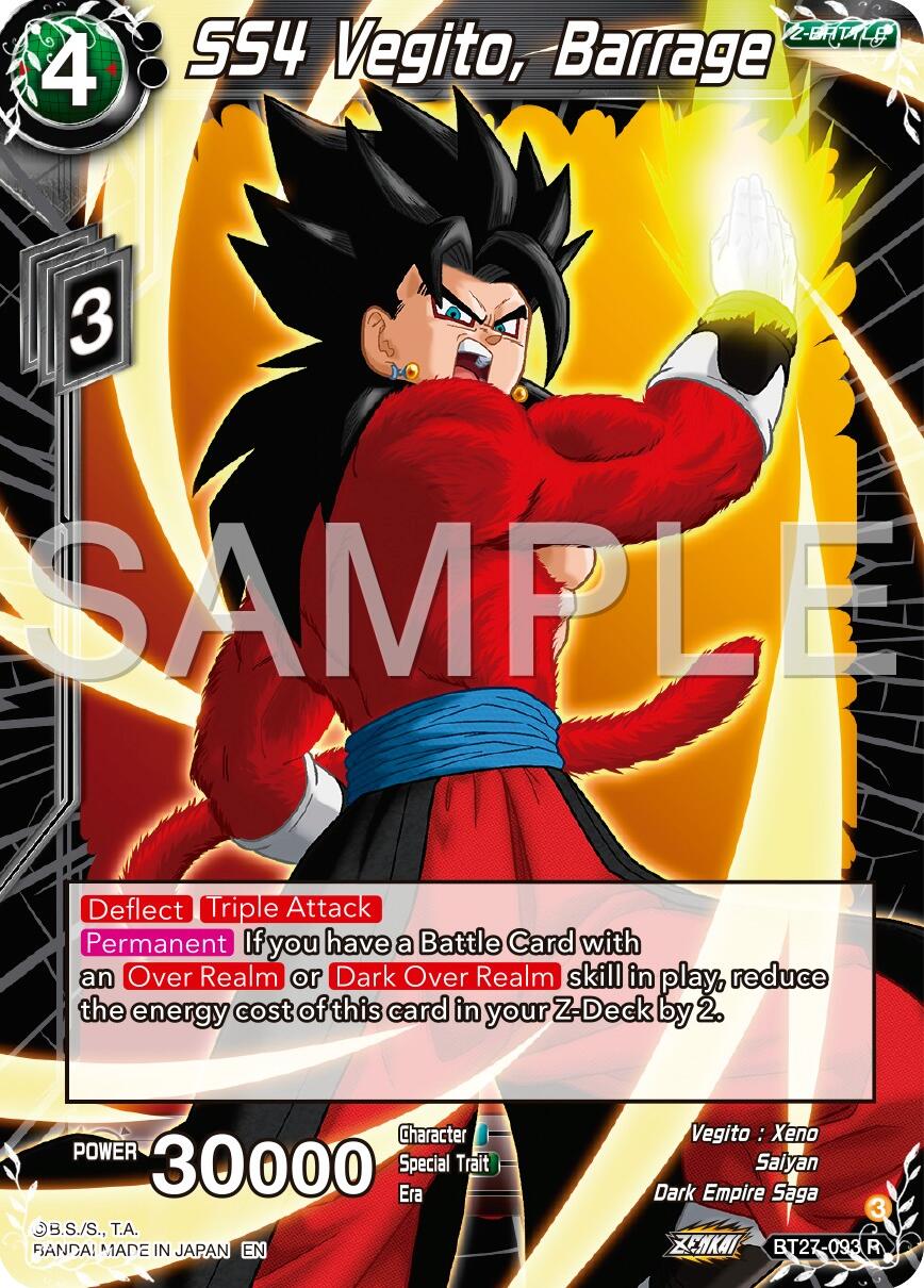 SS4 Vegito, Barrage (BT27-093) [History of Z] | Black Swamp Games