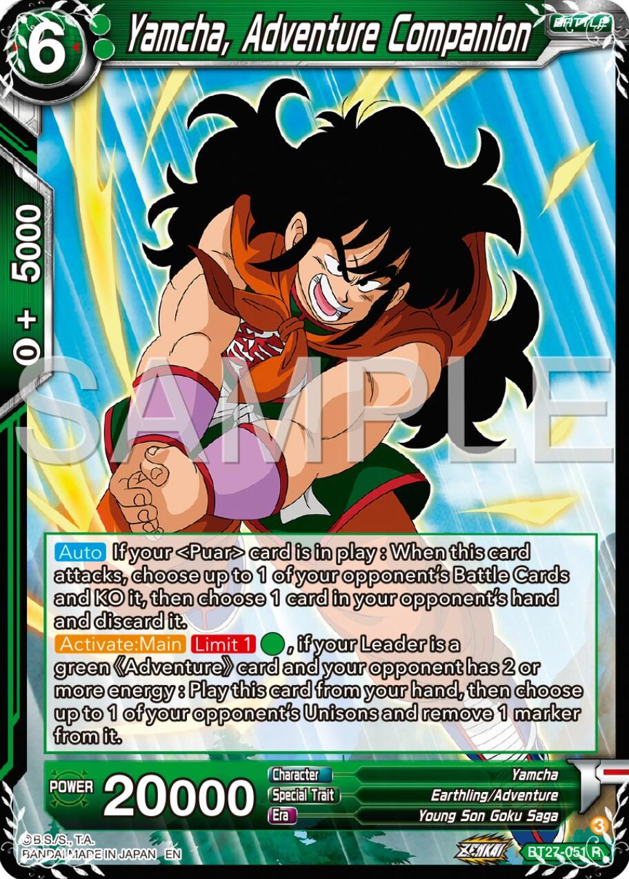 Yamcha, Adventure Companion (BT27-051) [History of Z] | Black Swamp Games