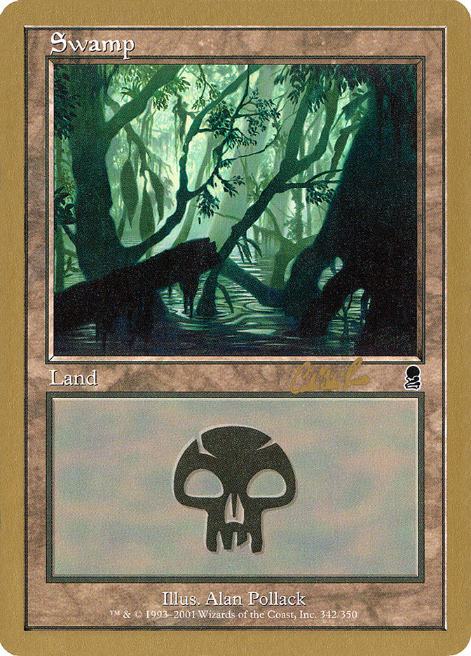 Swamp (cr342) (Carlos Romao) [World Championship Decks 2002] | Black Swamp Games