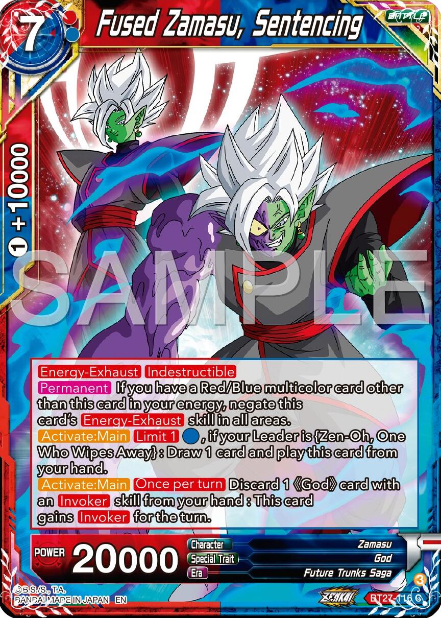 Fused Zamasu, Sentencing (BT27-116) [History of Z] | Black Swamp Games