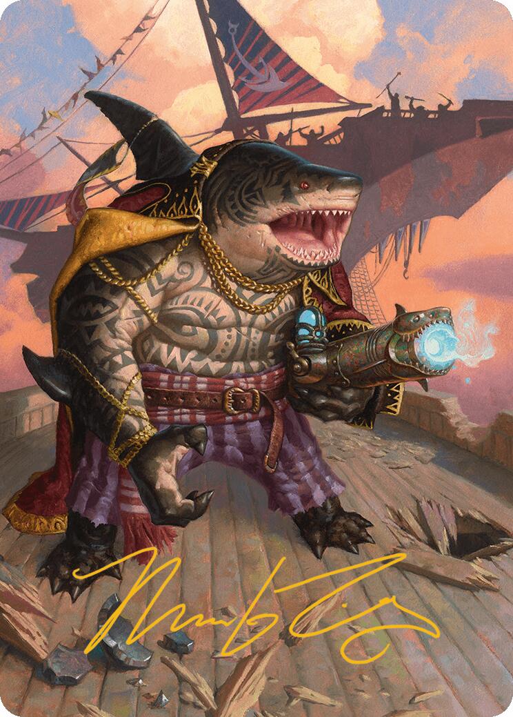 Captain Howler, Sea Scourge Art Card (4/54) (Gold-Stamped Signature) [Aetherdrift Art Series] | Black Swamp Games