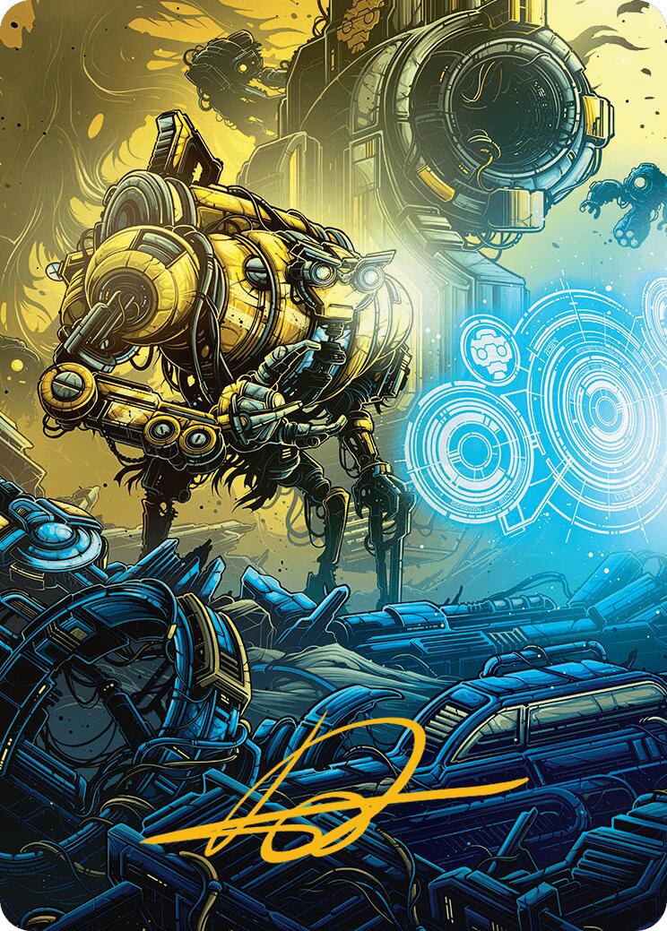 Mendicant Core, Guidelight Art Card (1/54) (Gold-Stamped Signature) [Aetherdrift Art Series] | Black Swamp Games
