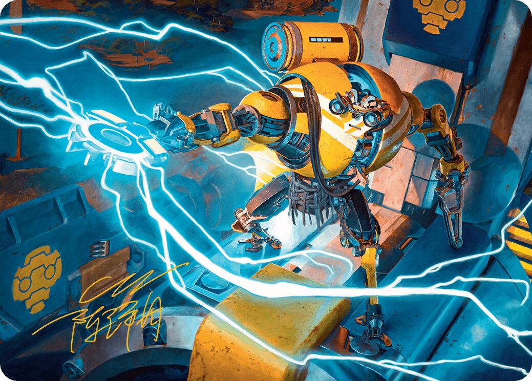 Mendicant Core, Guidelight Art Card (12/54) (Gold-Stamped Signature) [Aetherdrift Art Series] | Black Swamp Games