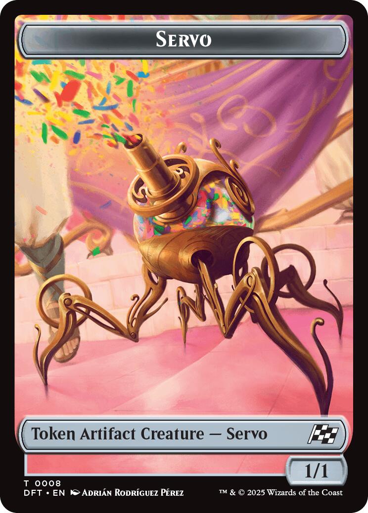 Servo // Thopter (0009) Double-Sided Token [Aetherdrift Tokens] | Black Swamp Games