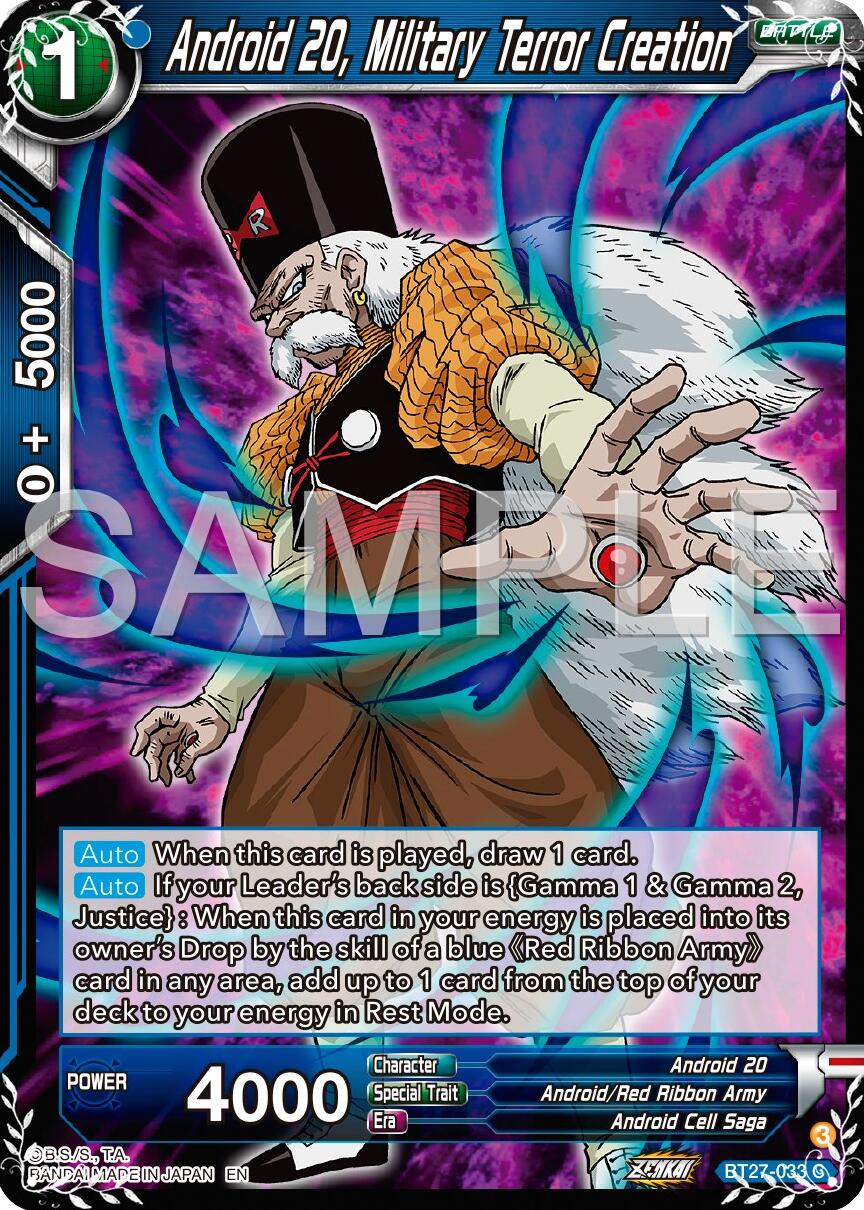 Android 20, Military Terror Creation (BT27-033) [History of Z] | Black Swamp Games