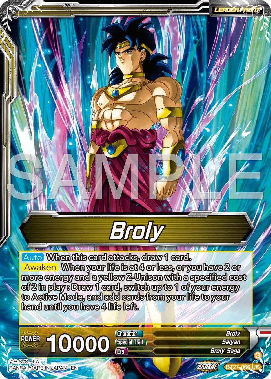 Broly // SS Broly, Big Action (BT27-066) [History of Z] | Black Swamp Games