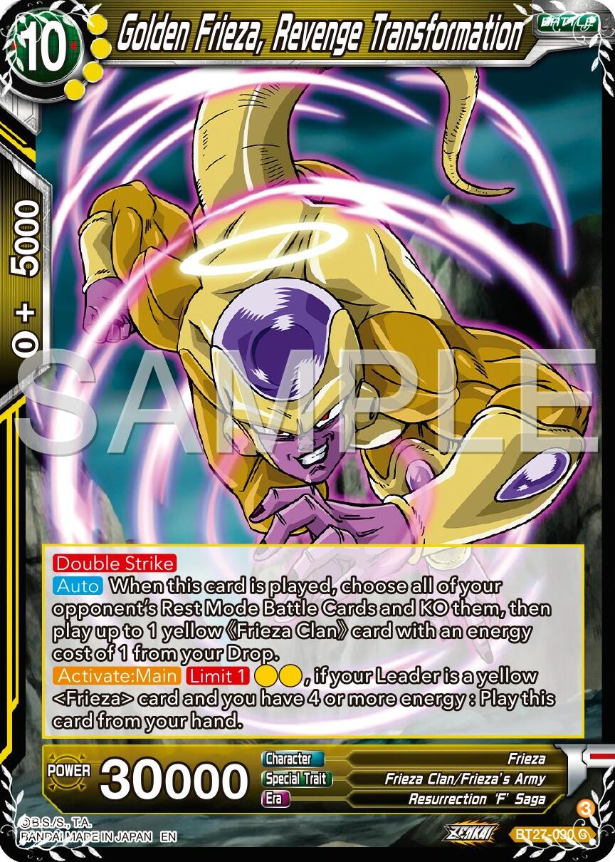 Golden Frieza, Revenge Transtormation (BT27-090) [History of Z] | Black Swamp Games