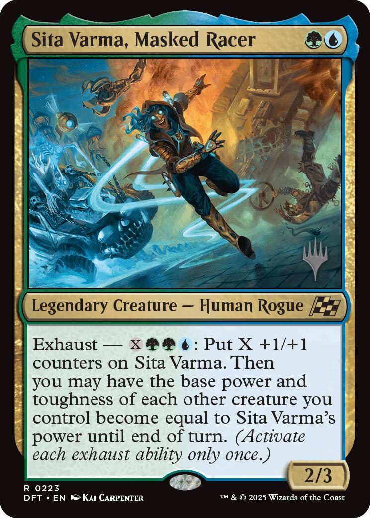 Sita Varma, Masked Racer (Promo Pack) [Aetherdrift Promos] | Black Swamp Games