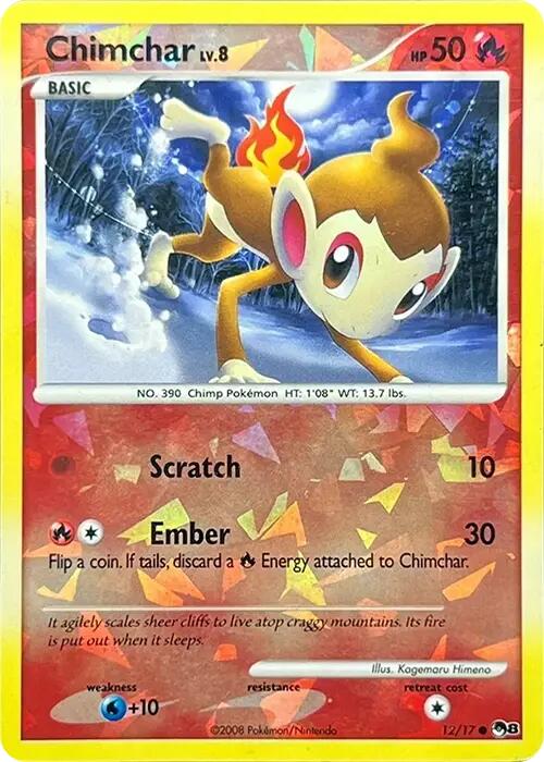 Chimchar (012/017) (Cracked Ice Holo) [POP Series 8] | Black Swamp Games