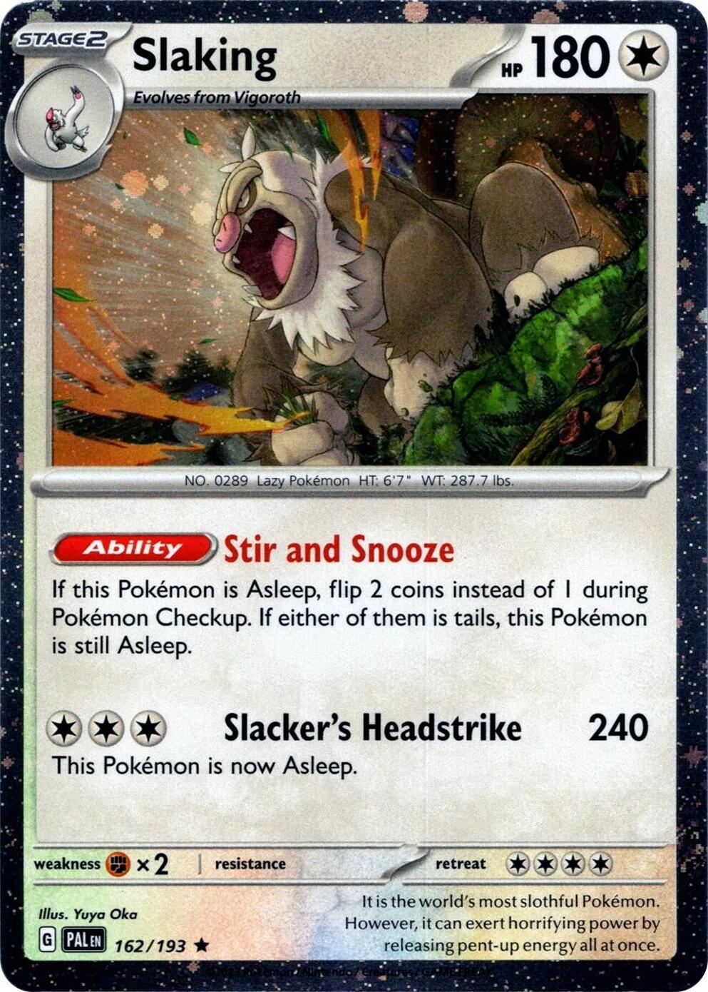 Slaking (162/193) (Cosmos Holo) [Scarlet & Violet: Paldea Evolved] | Black Swamp Games