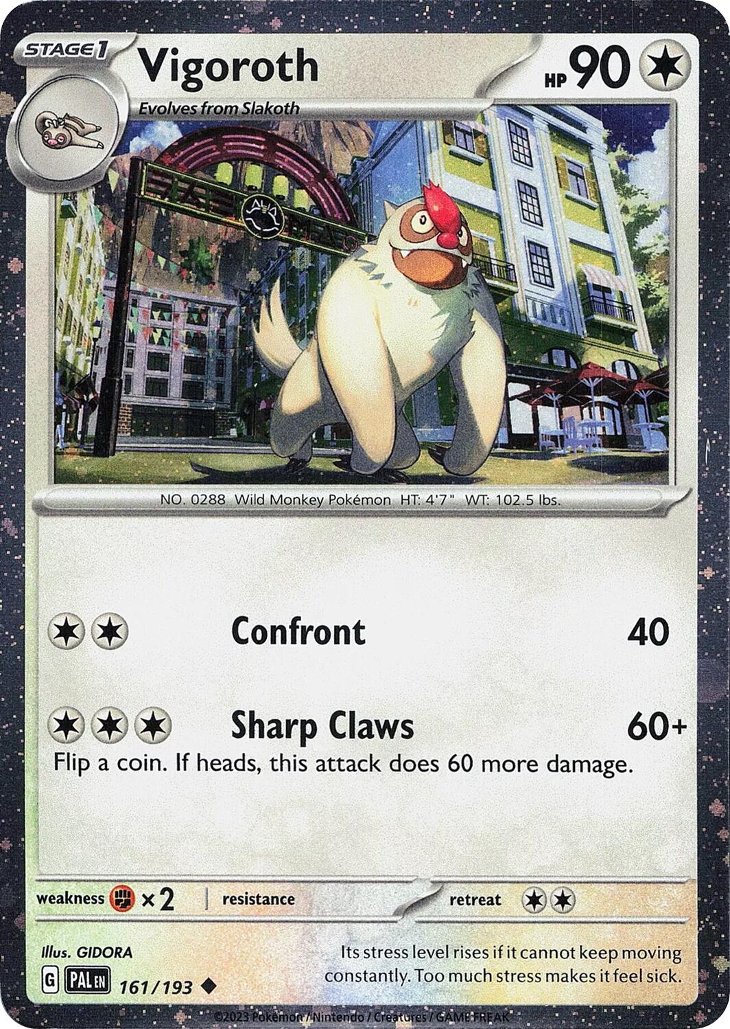 Vigoroth (161/193) (Cosmos Holo) [Scarlet & Violet: Paldea Evolved] | Black Swamp Games