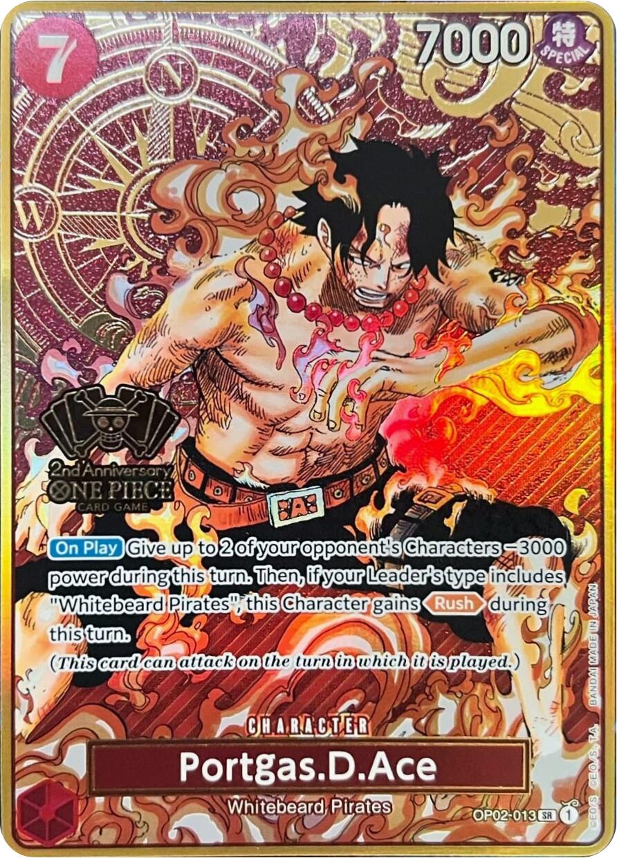 Portgas.D.Ace (Japanese Version 2nd Anniversary Set) [One Piece Promotion Cards] | Black Swamp Games