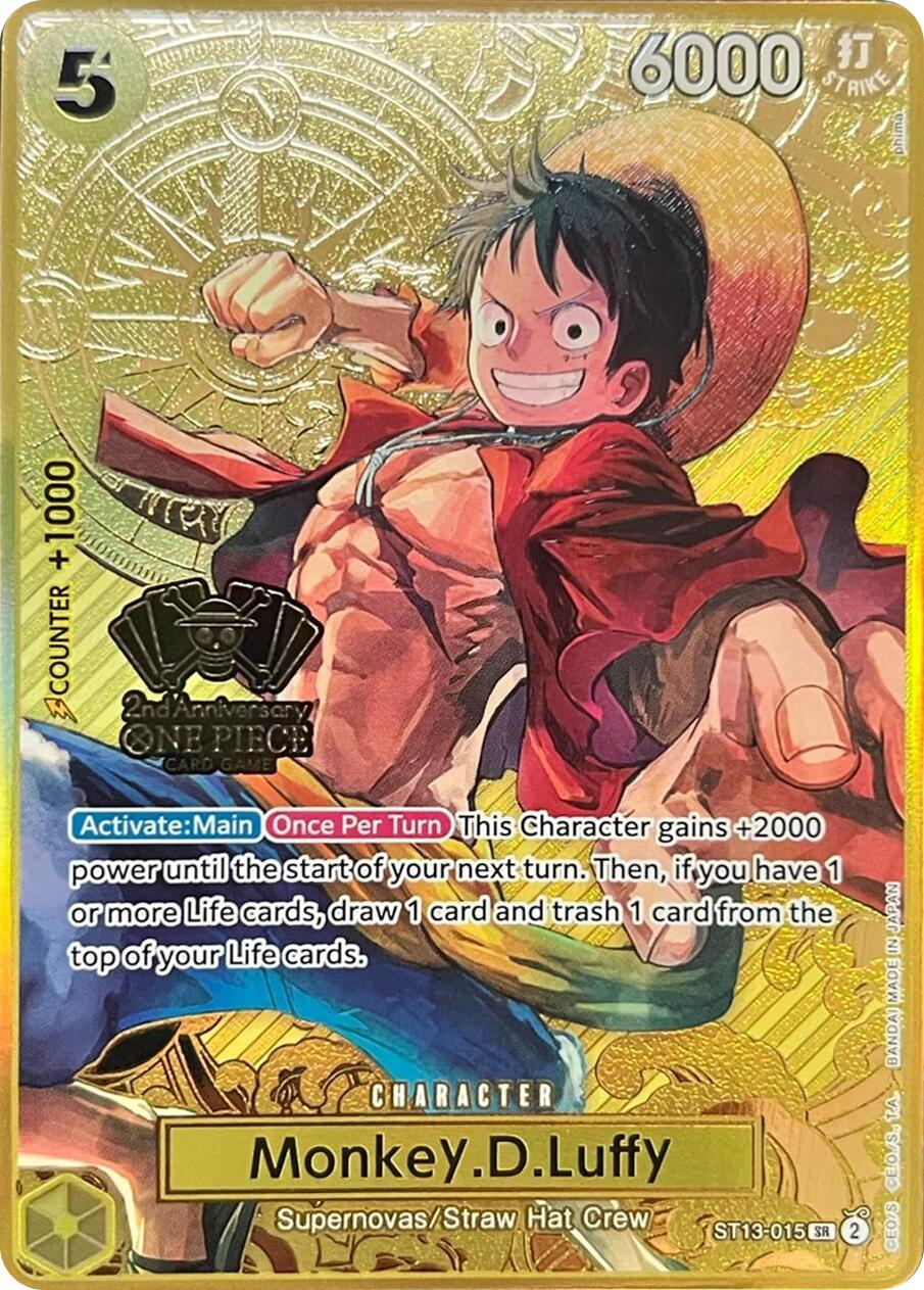 Monkey.D.Luffy (Japanese Version 2nd Anniversary Set) [One Piece Promotion Cards] | Black Swamp Games
