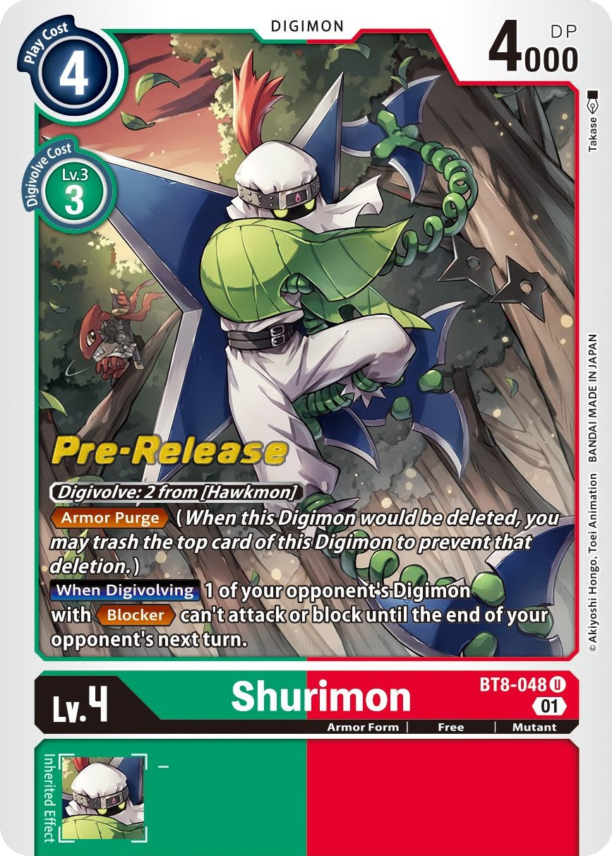 Shurimon [BT8-048] [New Awakening Pre-Release Cards] | Black Swamp Games