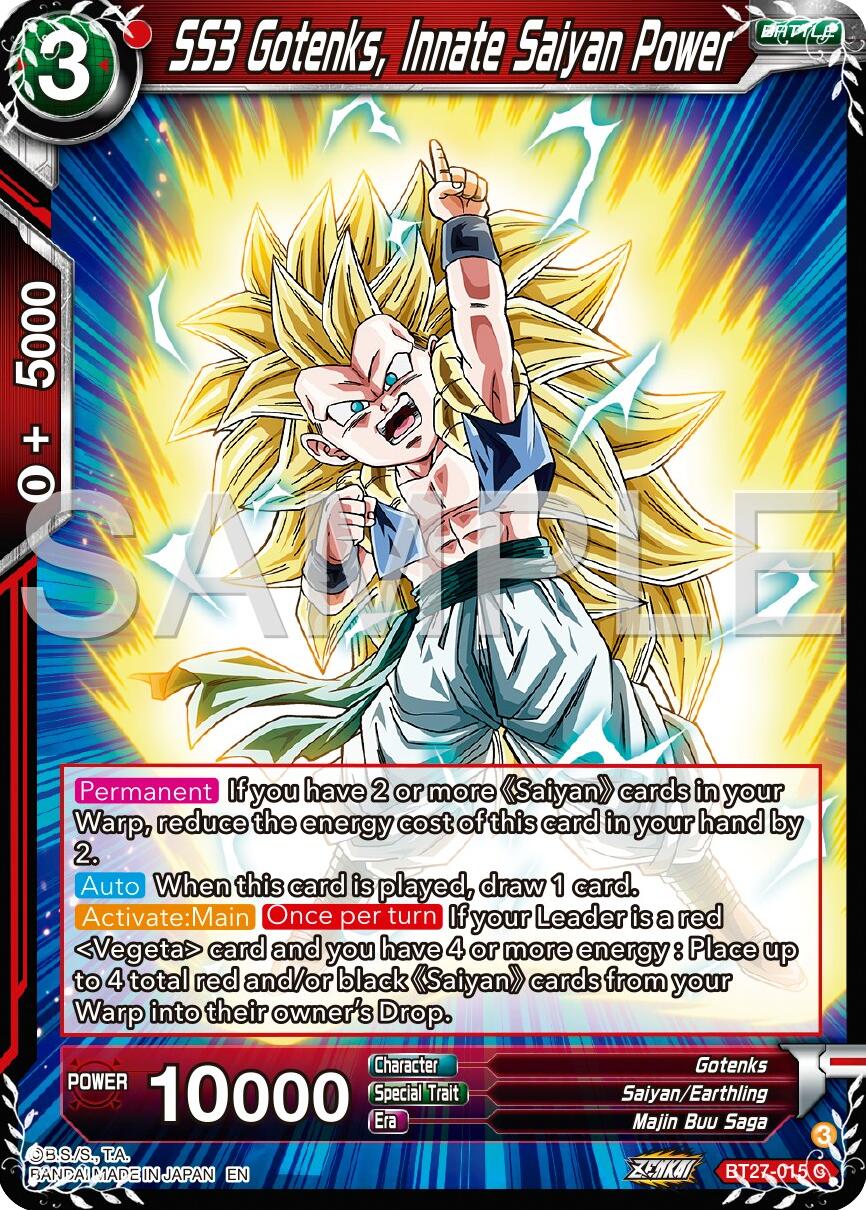 SS3 Gotenks, Innate Saiyan Power (BT27-015) [History of Z] | Black Swamp Games