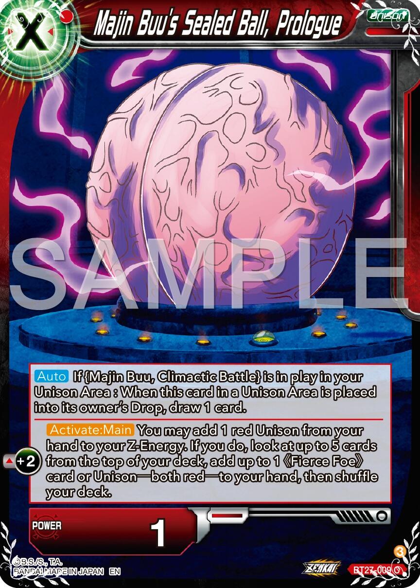 Majin Buu's Sealed Ball, Prologue (BT27-009) [History of Z] | Black Swamp Games