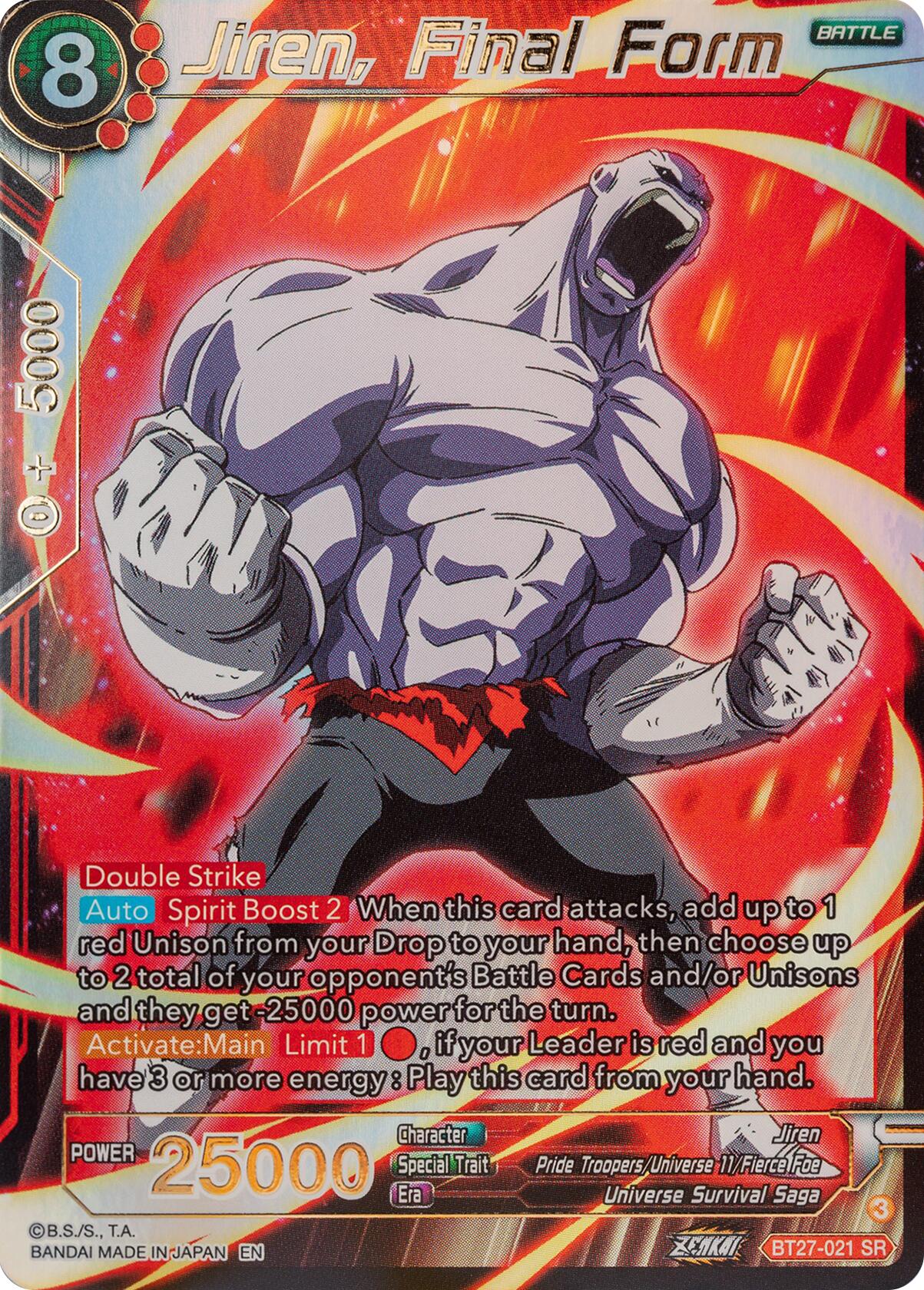 Jiren, Final Form (BT27-021) [History of Z] | Black Swamp Games