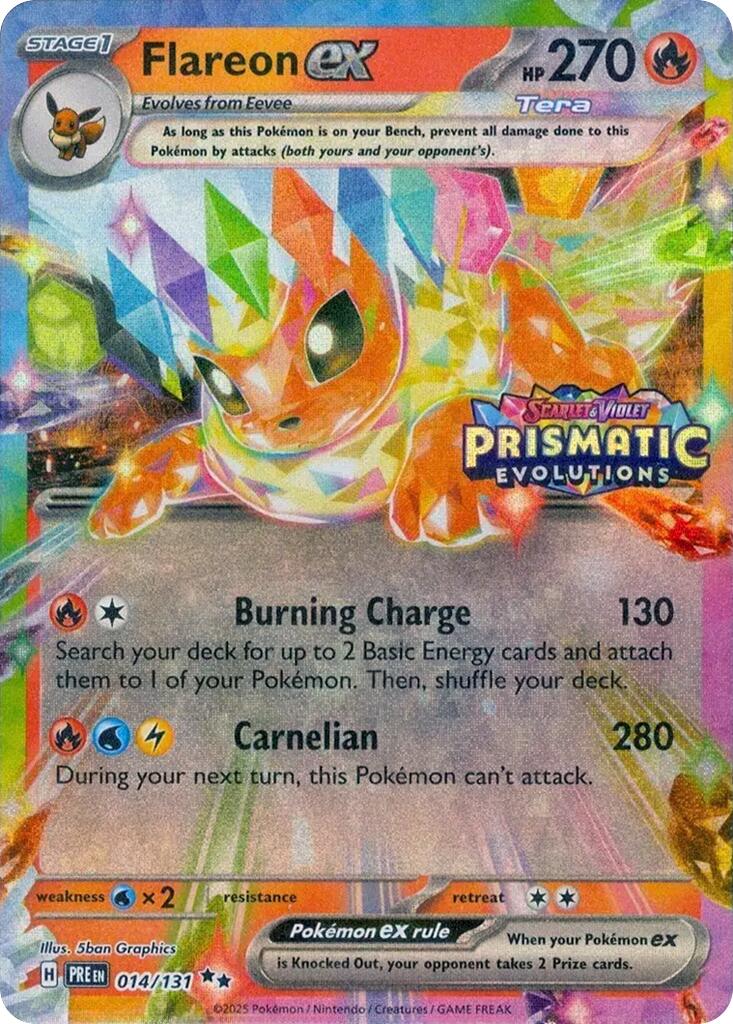 Flareon ex (014/131) (Prismatic Evolutions Stamp) [Scarlet & Violet: Prismatic Evolutions] | Black Swamp Games