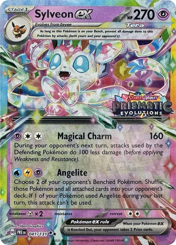 Sylveon ex (041/131) (Prismatic Evolutions Stamp) [Scarlet & Violet: Prismatic Evolutions] | Black Swamp Games