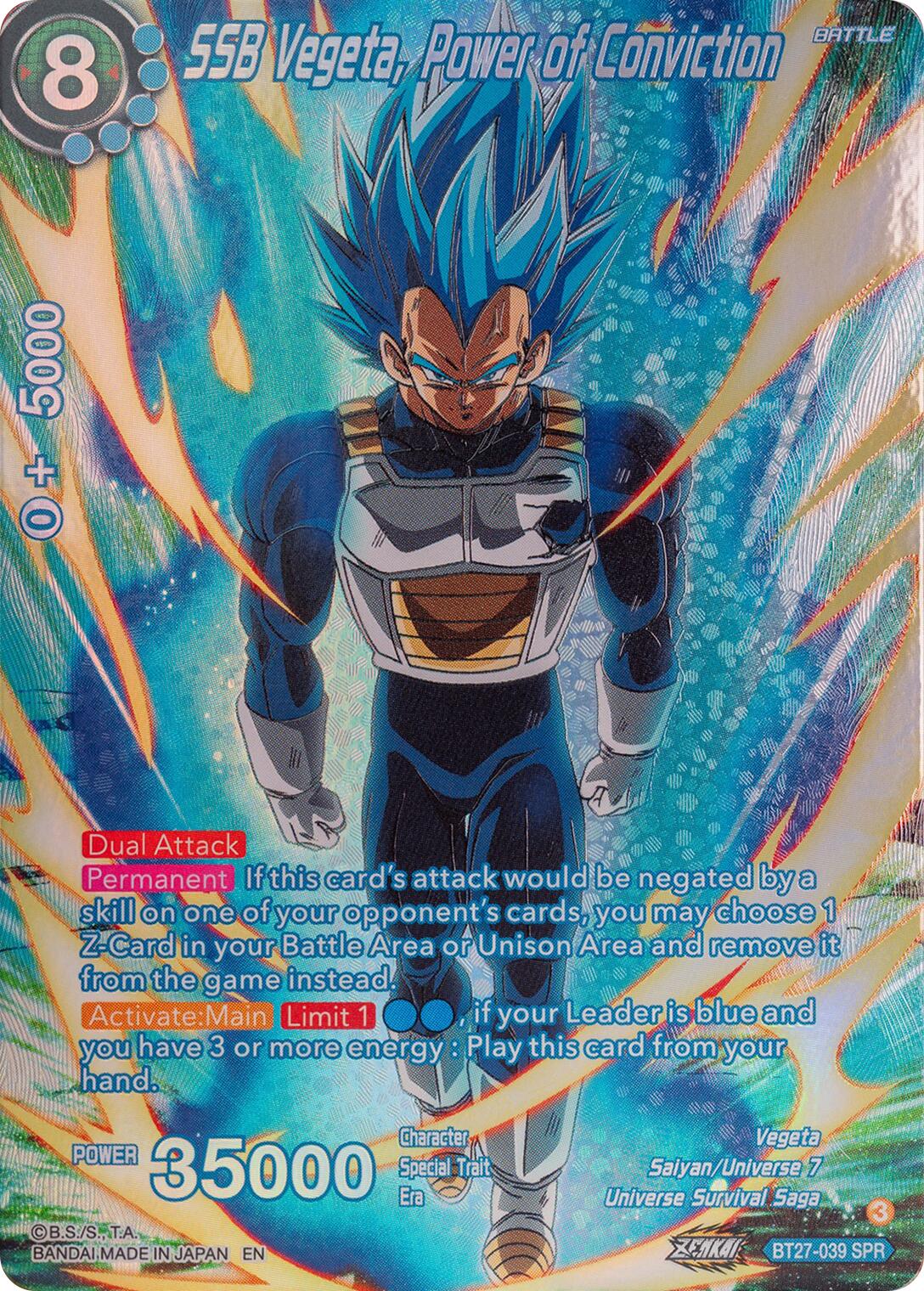 SSB Vegeta, Power of Conviction (SPR) (BT27-039) [History of Z] | Black Swamp Games