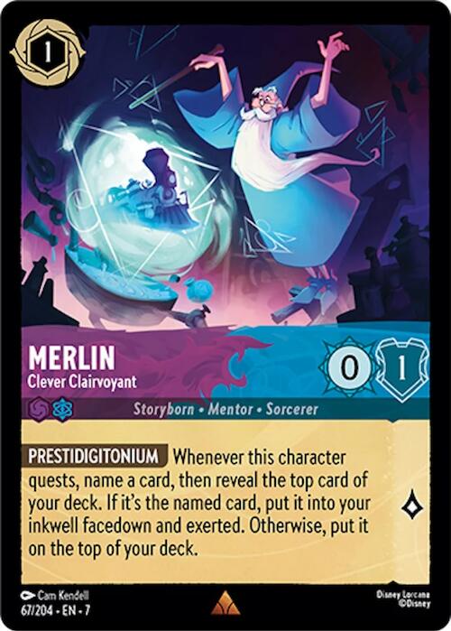 Merlin - Clever Clairvoyant (67/204) [Archazia's Island] | Black Swamp Games