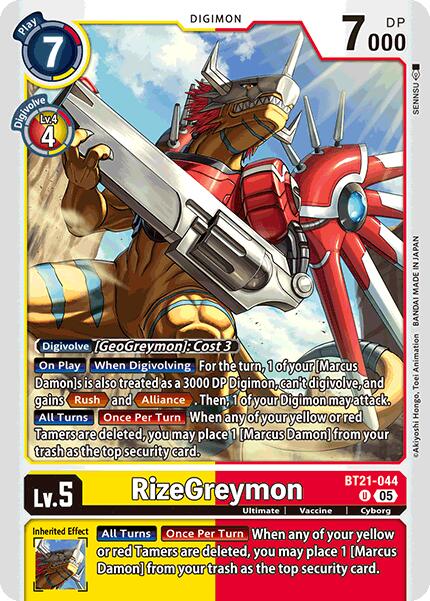 RizeGreymon [BT21-044] [World Convergence] | Black Swamp Games