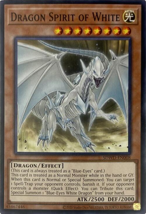 Dragon Spirit of White (Unlimited Misprint) [SDWD-EN008] Common | Black Swamp Games