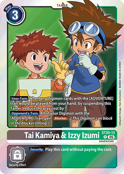 Tai Kamiya & Izzy Izumi [ST20-13] [Starter Deck: Protector of Light] | Black Swamp Games