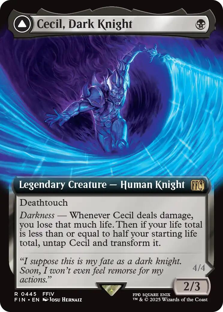 Cecil, Dark Knight // Cecil, Redeemed Paladin (Extended Art) [FINAL FANTASY] | Black Swamp Games