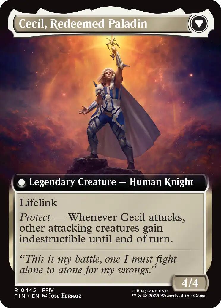Cecil, Dark Knight // Cecil, Redeemed Paladin (Extended Art) [FINAL FANTASY] | Black Swamp Games