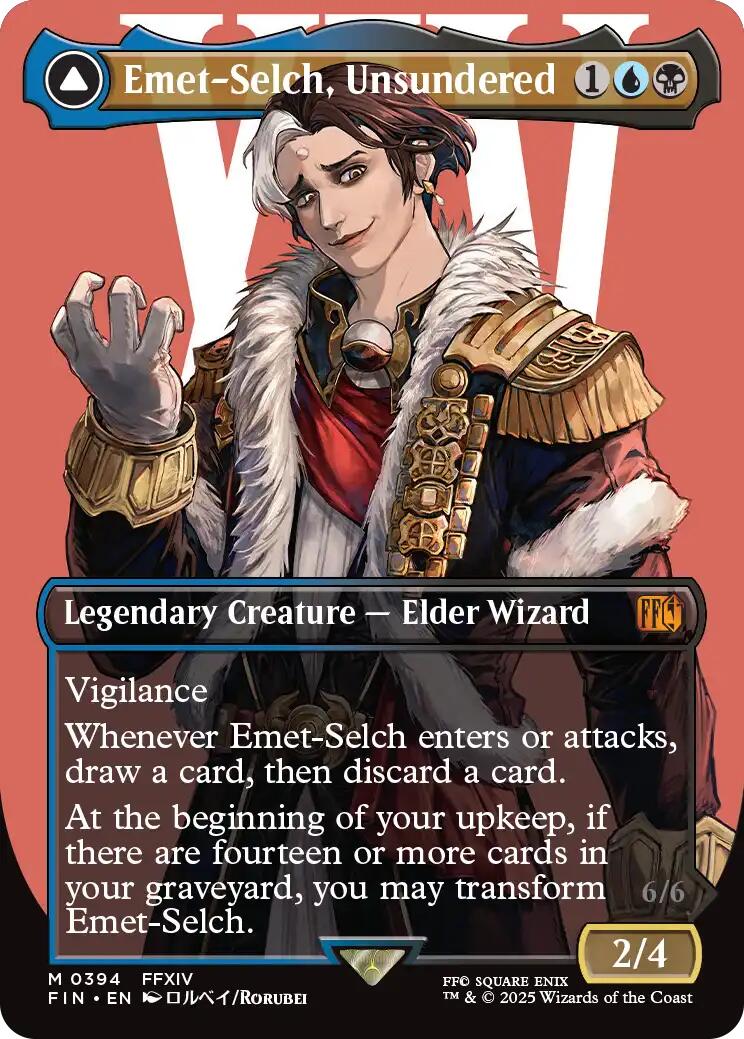 Emet-Selch, Unsundered // Hades, Sorcerer of Eld (Borderless) [FINAL FANTASY] | Black Swamp Games