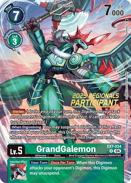 GrandGalemon [EX7-034] (2025 Regionals Participant) [Digimon LIBERATOR Promos] | Black Swamp Games