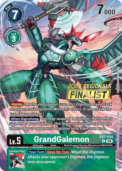 GrandGalemon [EX7-034] (2025 Regionals Finalist) [Digimon LIBERATOR Promos] | Black Swamp Games