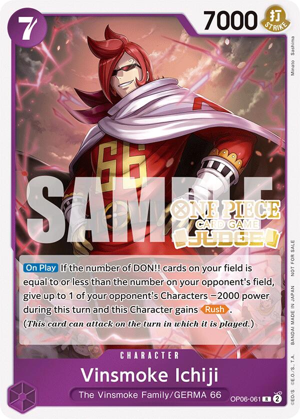 Vinsmoke Ichiji (Judge Pack Vol. 5) [One Piece Promotion Cards] | Black Swamp Games